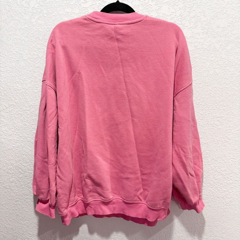 H&M Nirvana In Utero Crewneck Sweatshirt Women Medium Oversized Pink Music - Picture 8 of 9